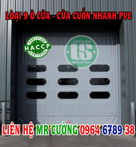 Loại 9 ô cửa - cửa cuốn nhanh PVC